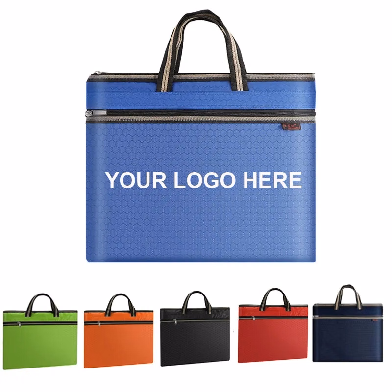 Portable Business Briefcase Zippered Bag