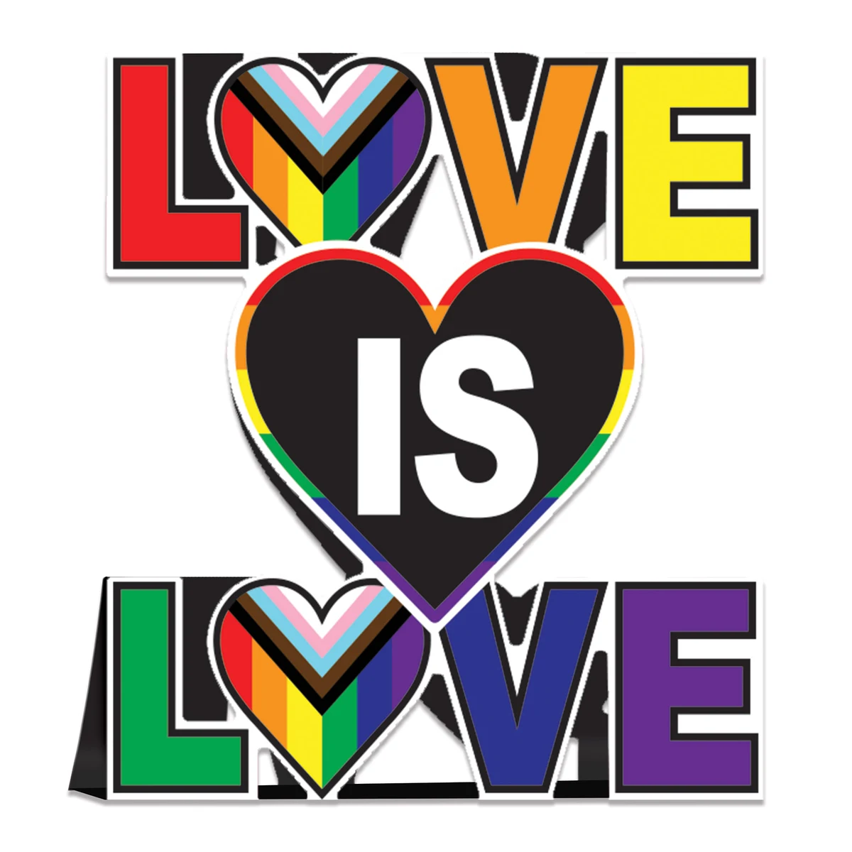 3-D Love Is Love Centerpiece 1