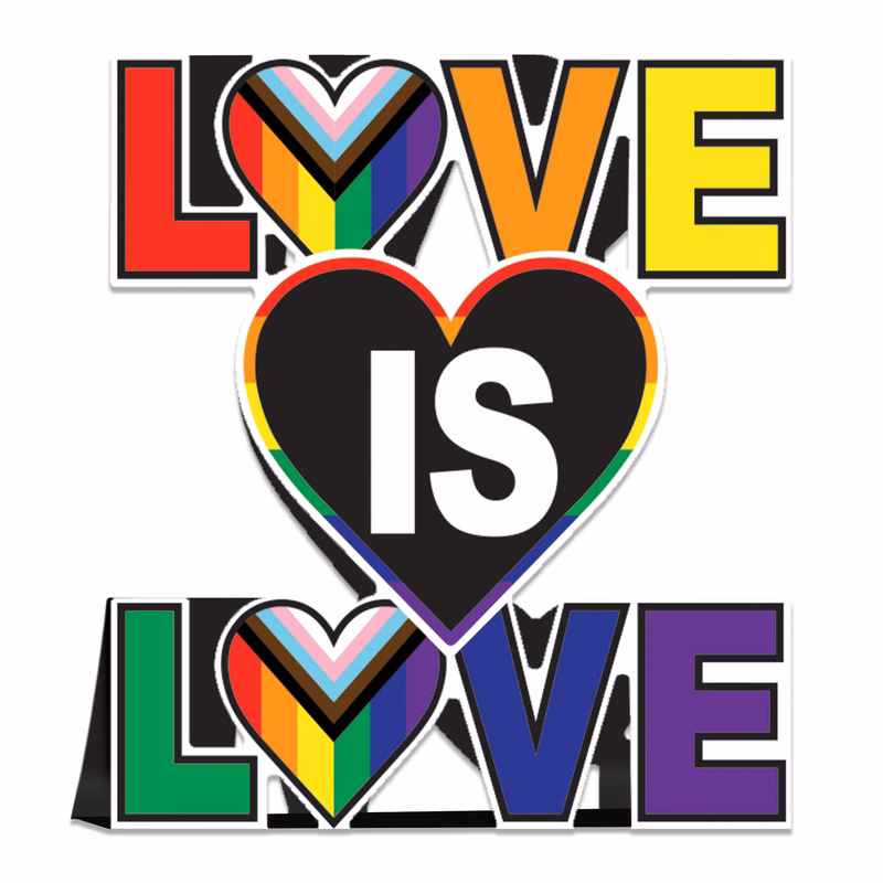 3-D Love Is Love Centerpiece