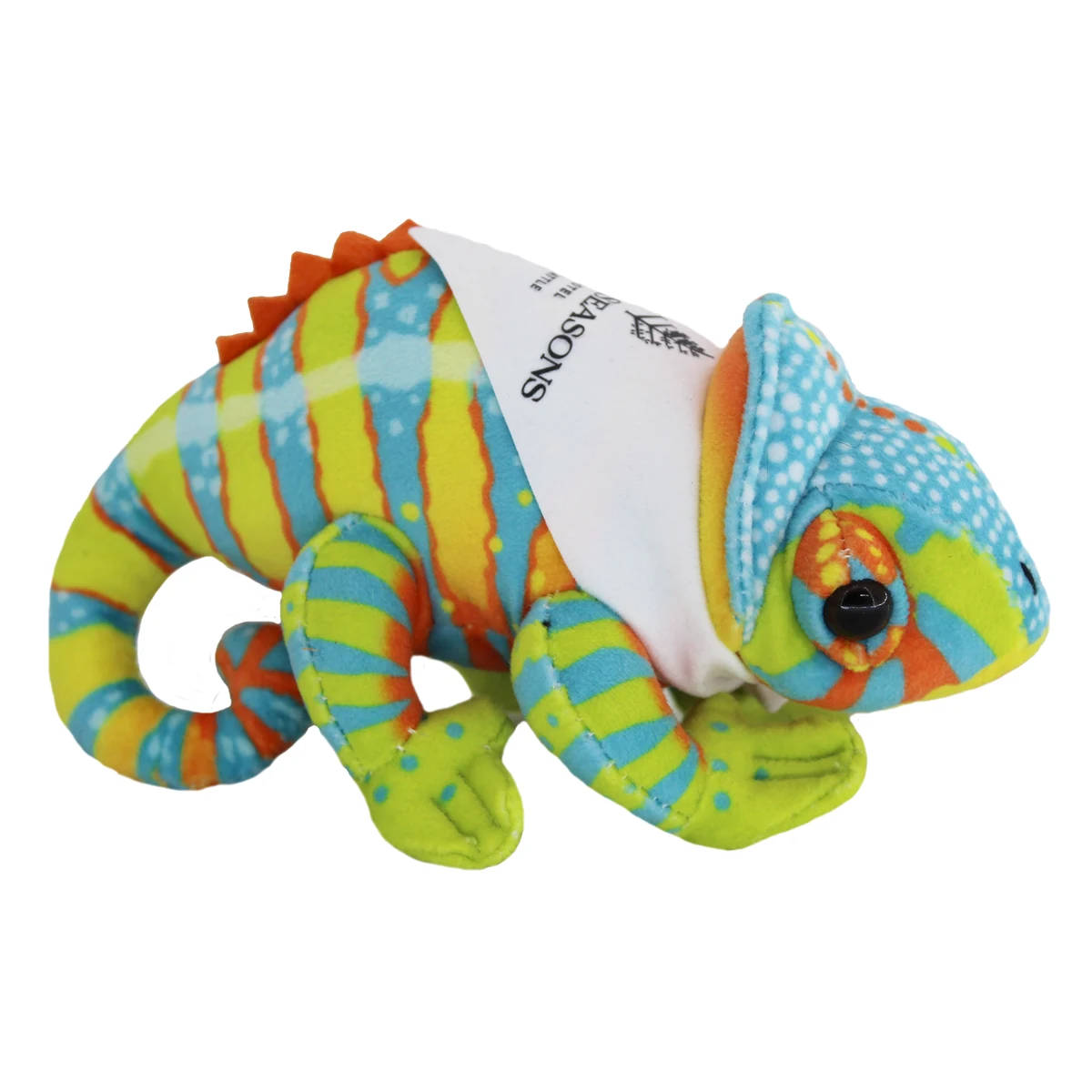 5" Pocketkins Eco Chameleon with bandana and one color imprint 1