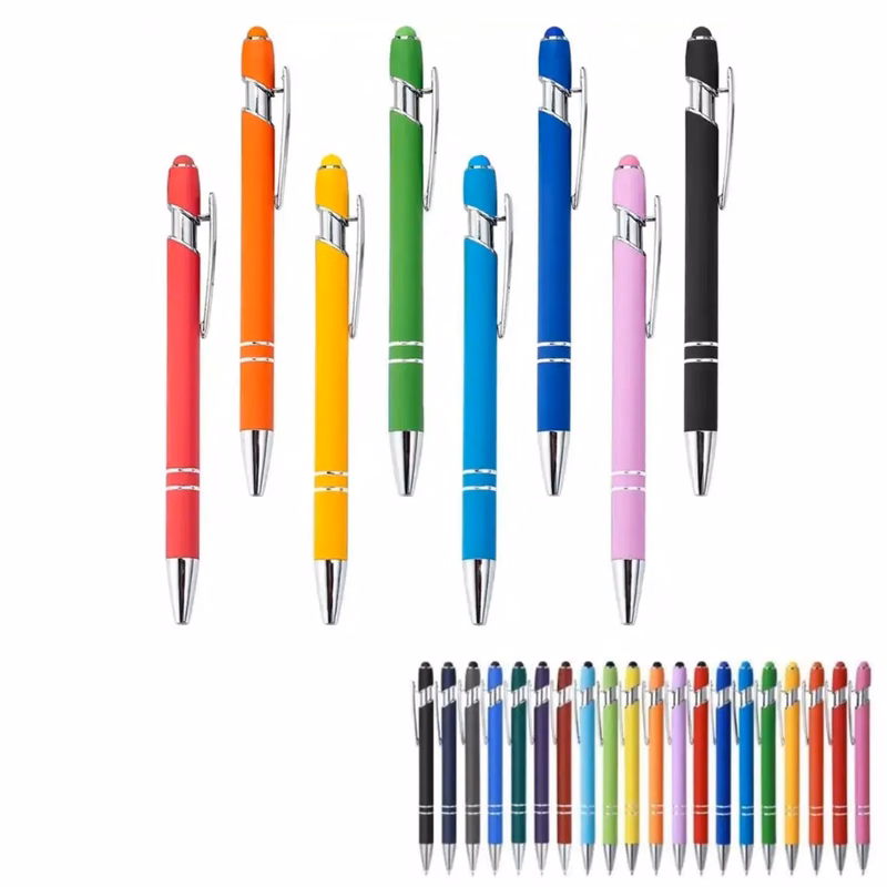 Soft-Touch Ballpoint Pen with Stylus