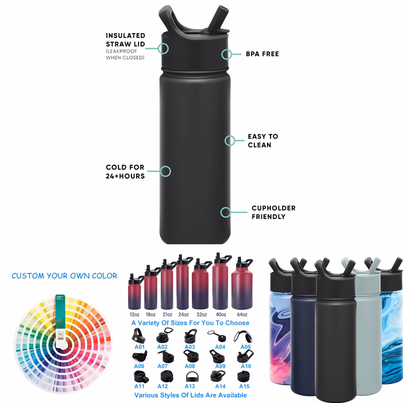 Simple Modern Kids Water Bottle with Straw Lid 18oz