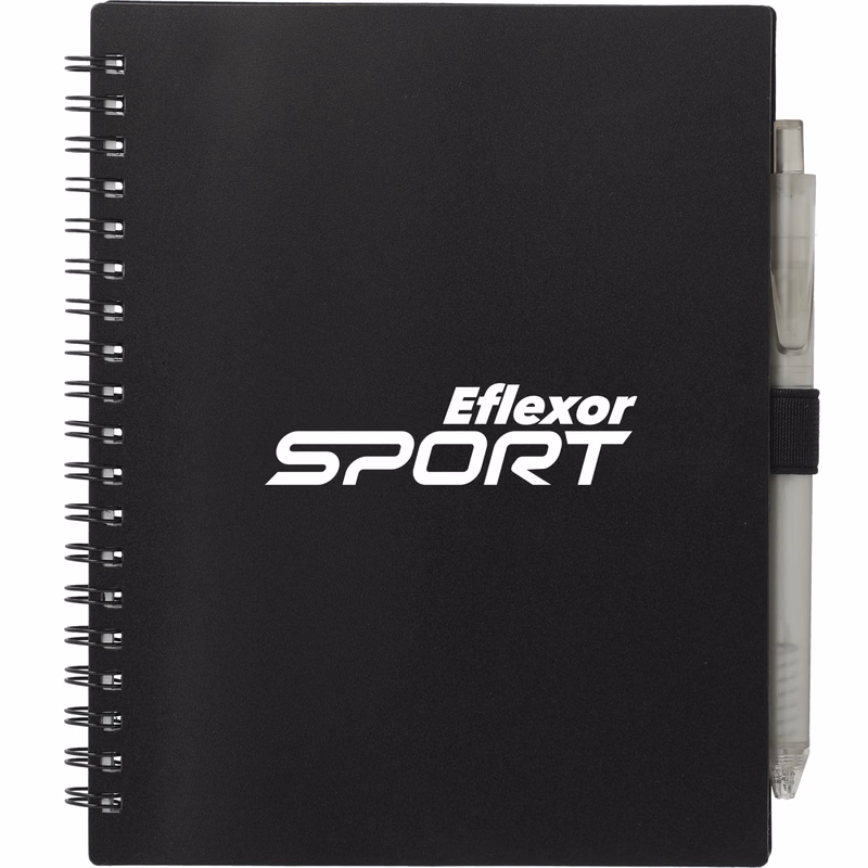 FSC® Recycled 5.5" x 7" Spiral Notebook w/ RPET Pe