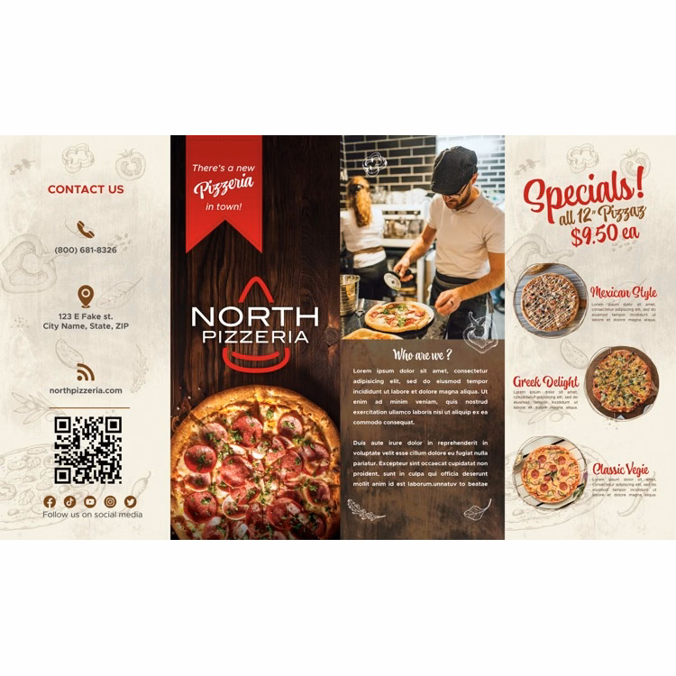 Full Color 2-sided 4-panel Brochure