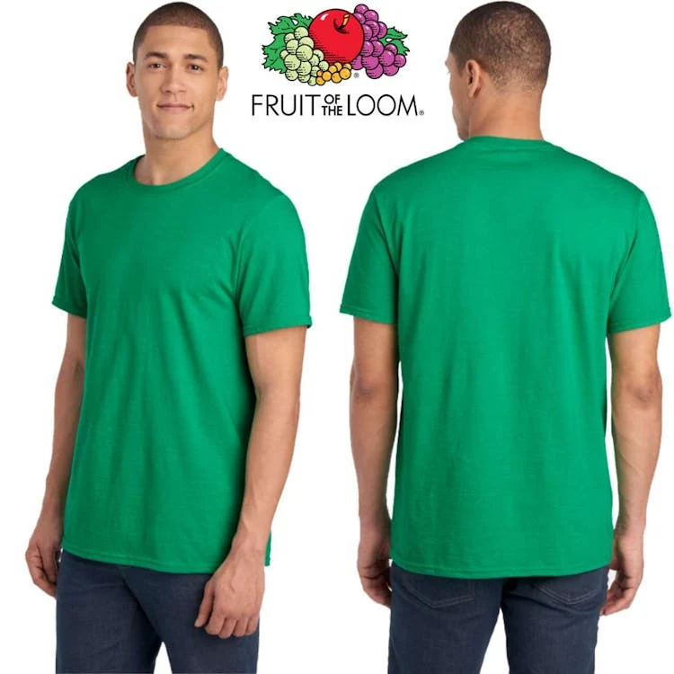 Fruit of the Loom Unisex T-Shirts - Size Medium Irish Heather Green 1