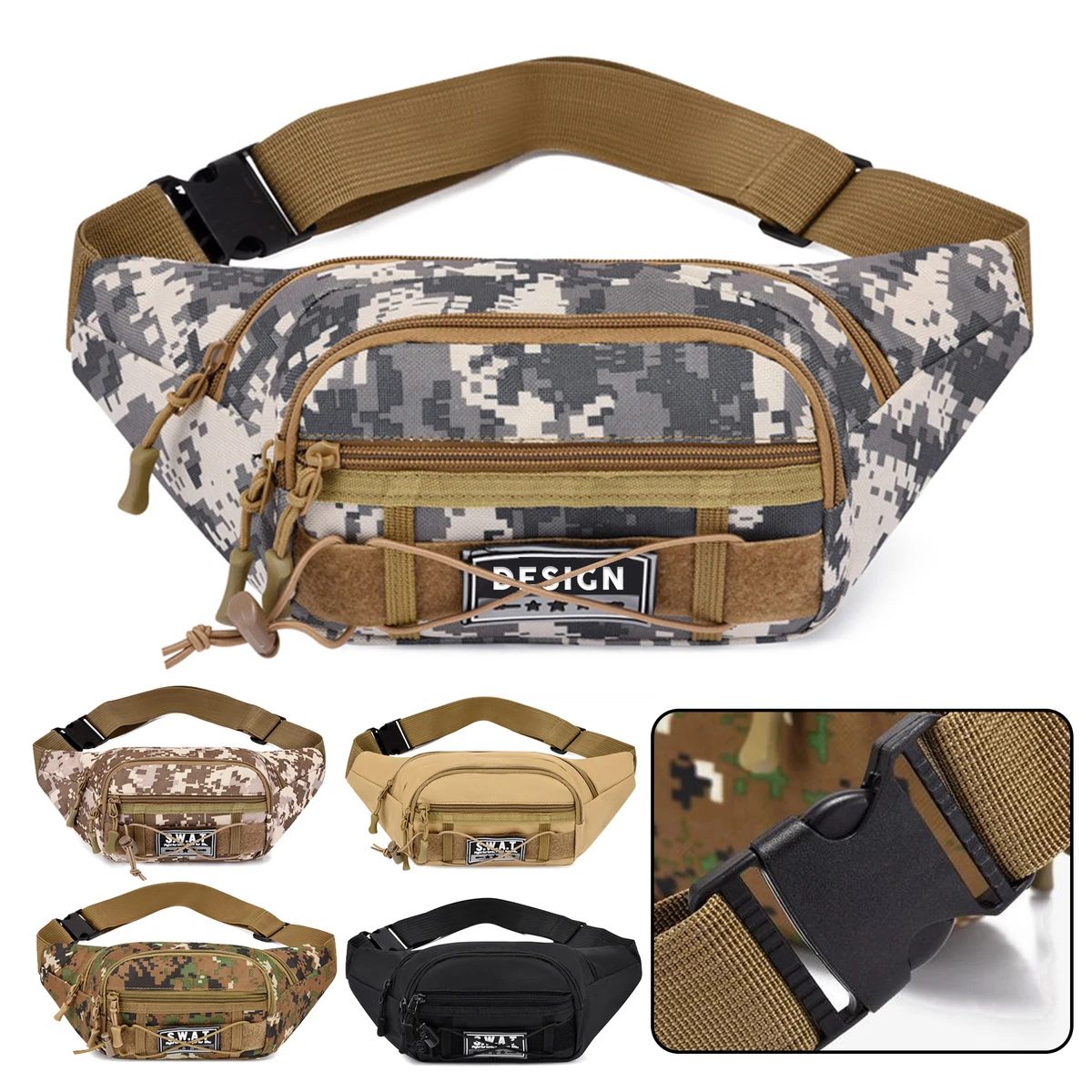 Oxford Waterproof Belts Waist Bag 1