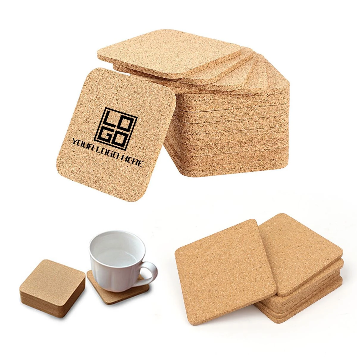 Premium Cork Square Insulated Coaster 1