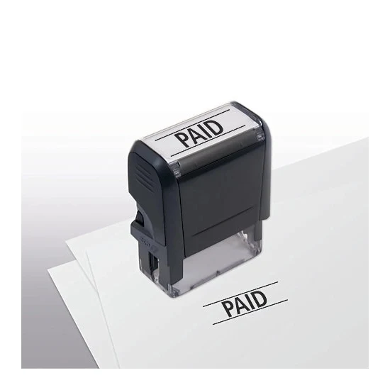 Pre-inked stock PAID stamp 1