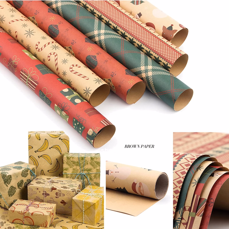 28"x20" Custom Full Color Gift Food Kraft Wrapping Paper