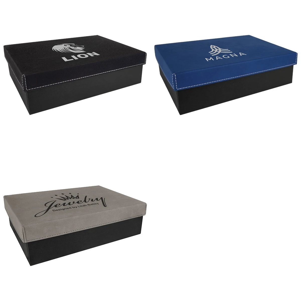 9 7/8" x 7 1/8" Gift Box with Leatherette Lid 1