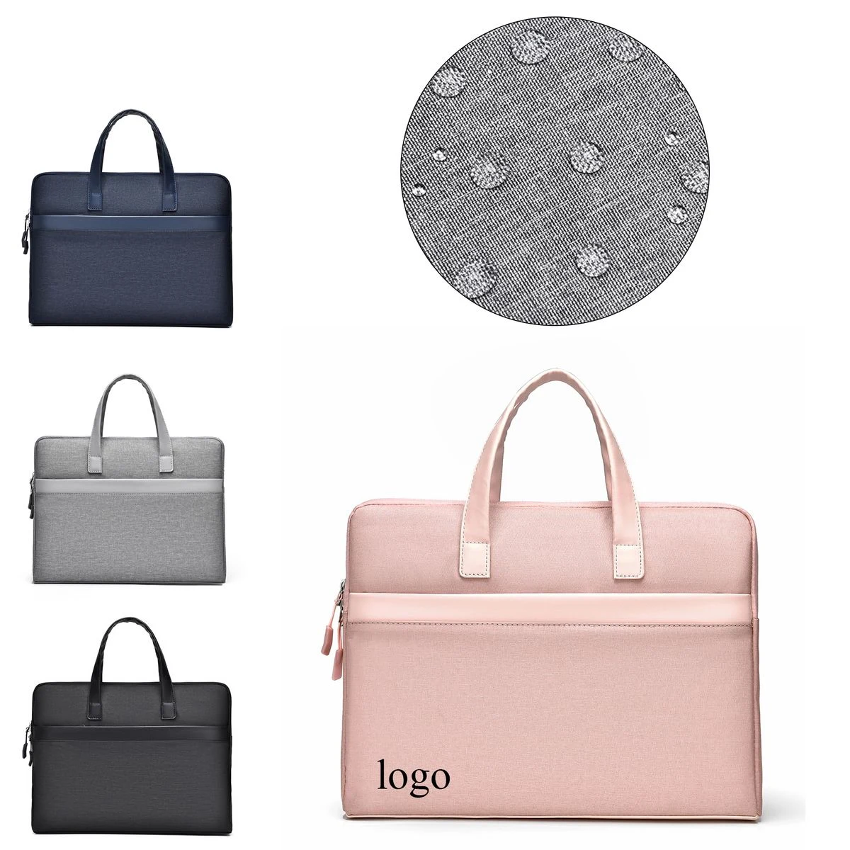 Water Resistant Color Accent Laptop Handbag 1