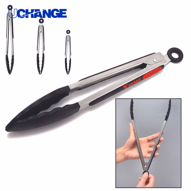 Non-Slip Silicone BBQ Food Tongs