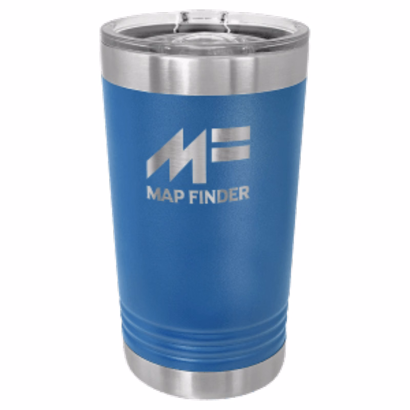 16 oz. Royal Blue Laser Engraved Polar Camel Pint Tumbler w/Slider Lid