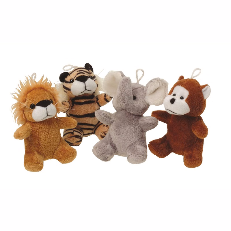 Furry Wild Animals Plush Toys - Assorted 5"