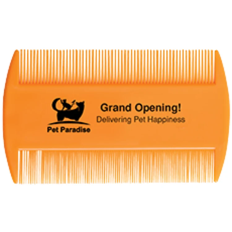Orange Neon Flea Comb (3.5" x 2.063") 1