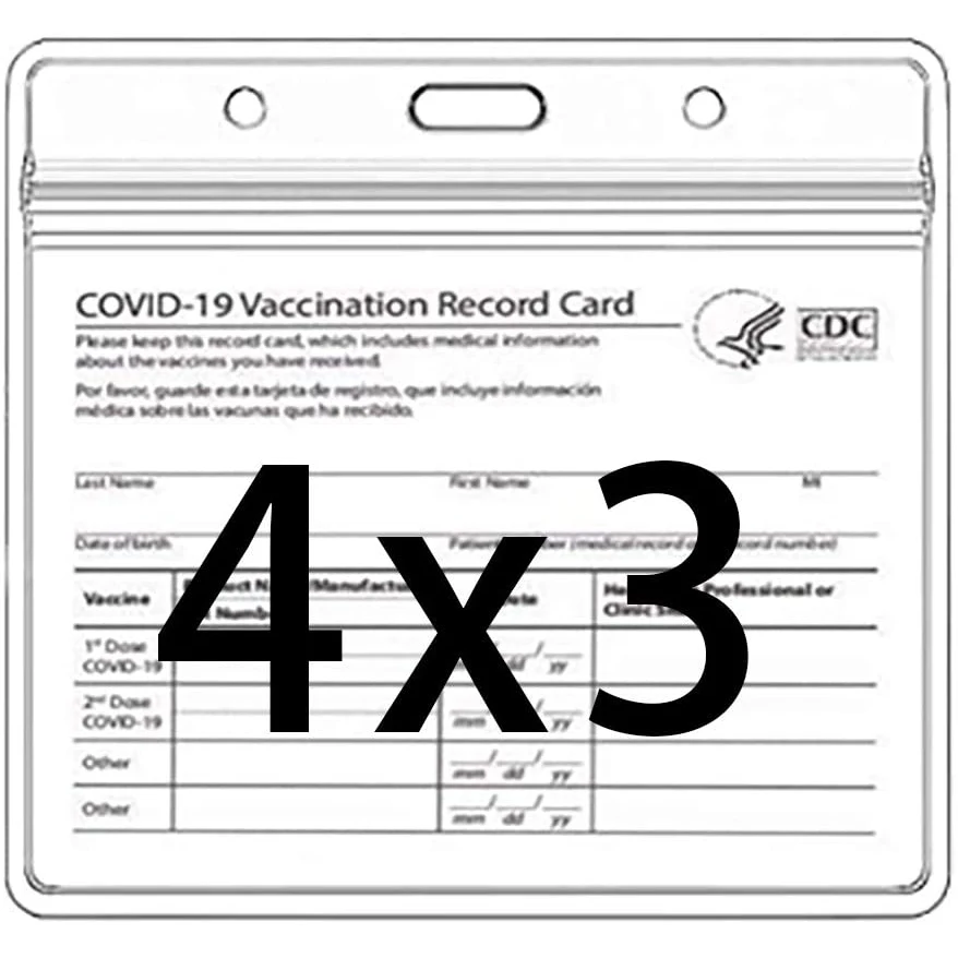 CDC Vaccination Card Protector 4 X 3 Inches 1