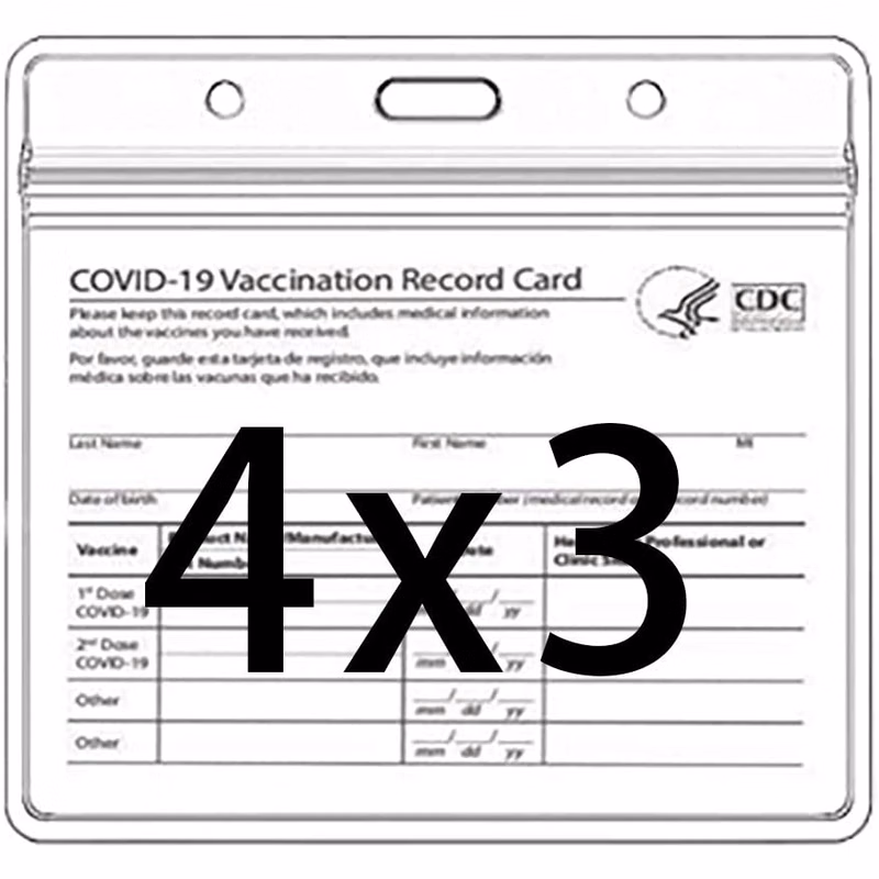 CDC Vaccination Card Protector 4 X 3 Inches