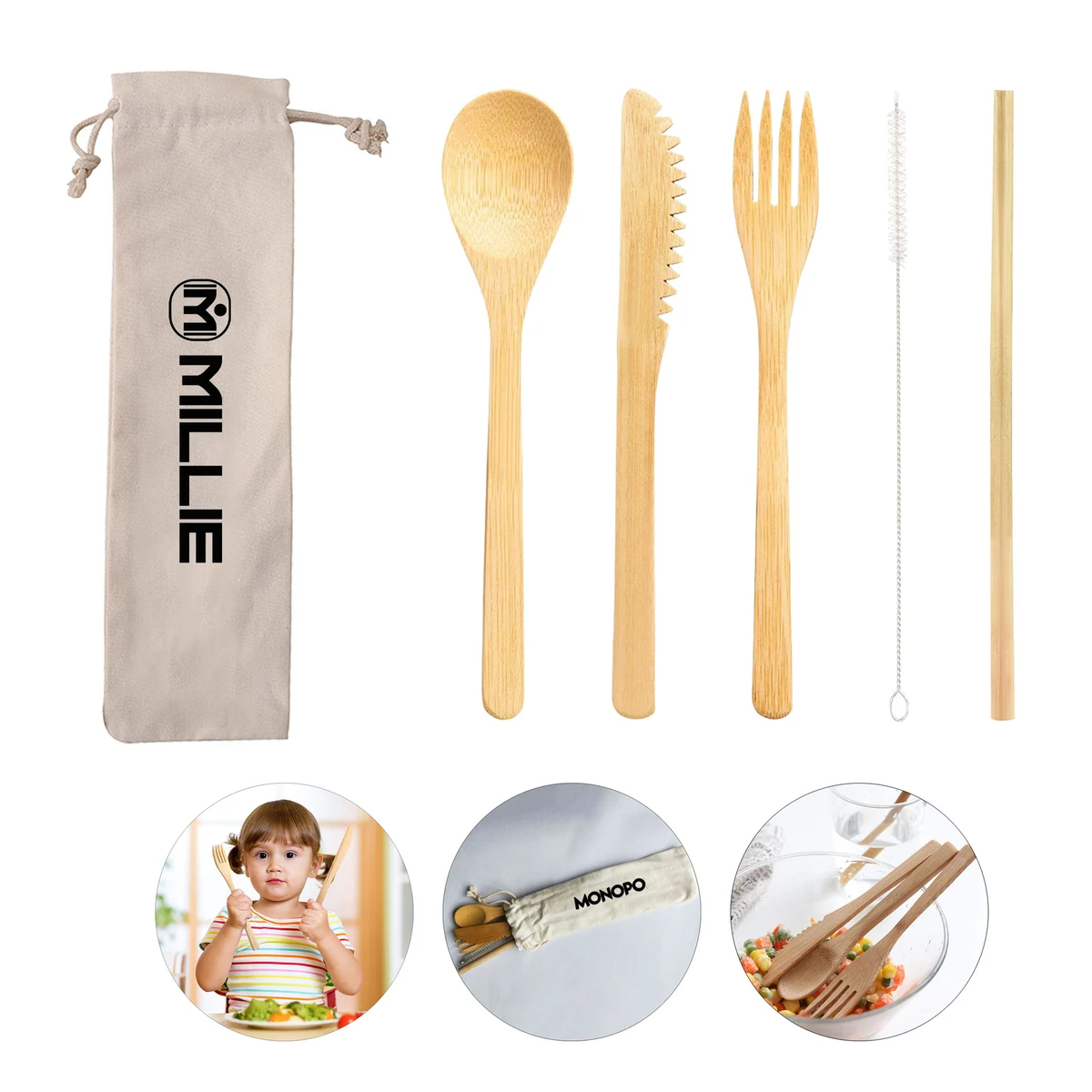 Bamboo Portable Tableware Set 1