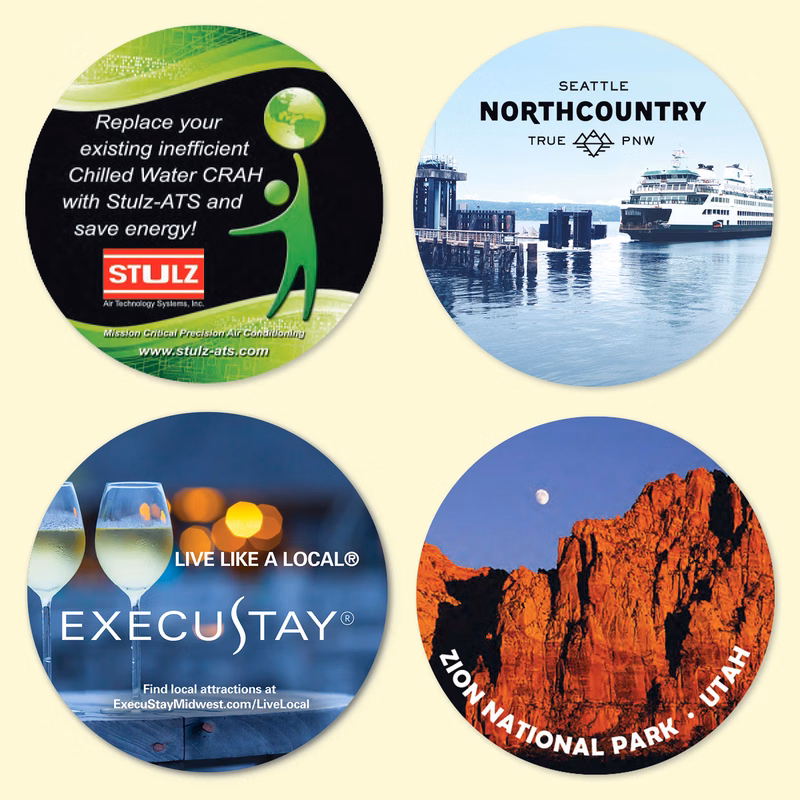 Origin'L Fabric 3.6"Round x1/8" Drink Coaster