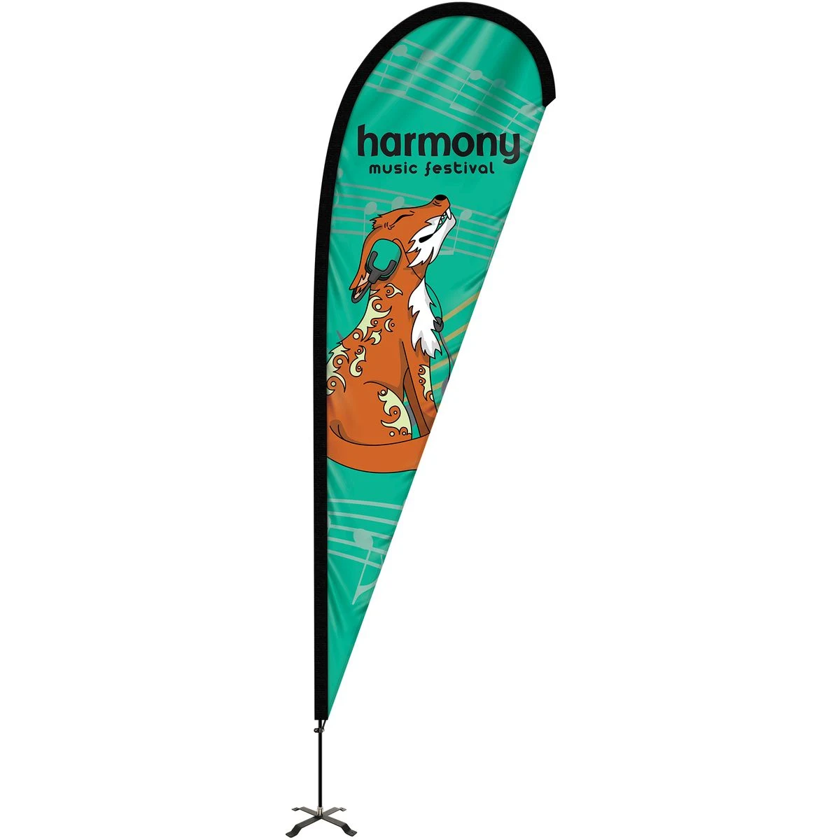 10' Portable Single Reverse Teardrop Kit with Cross Base 1