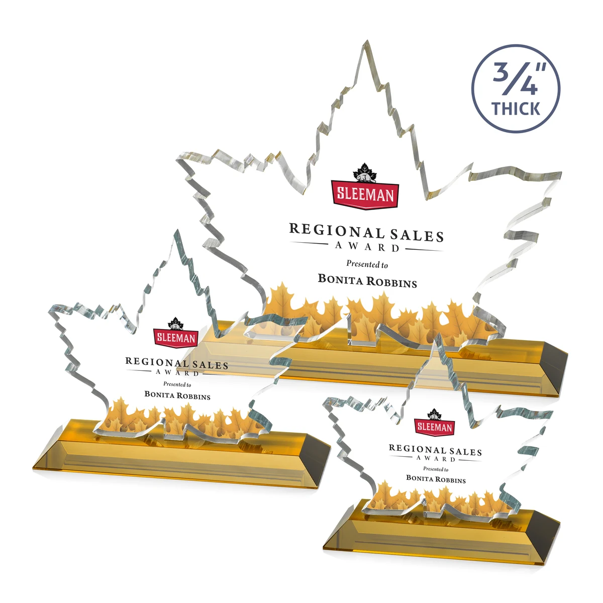 Maple Leaf VividPrint™ Award - Amber 1