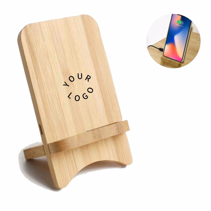 Fast Charging Bamboo Phone Holder Stand