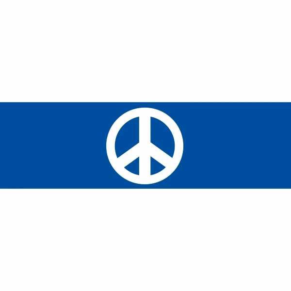 Blue Peace Window Decals 3" x 10"