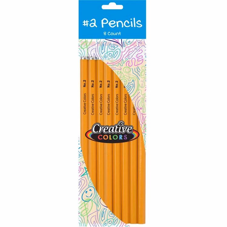 #2 Pencils - 8 Count Yellow