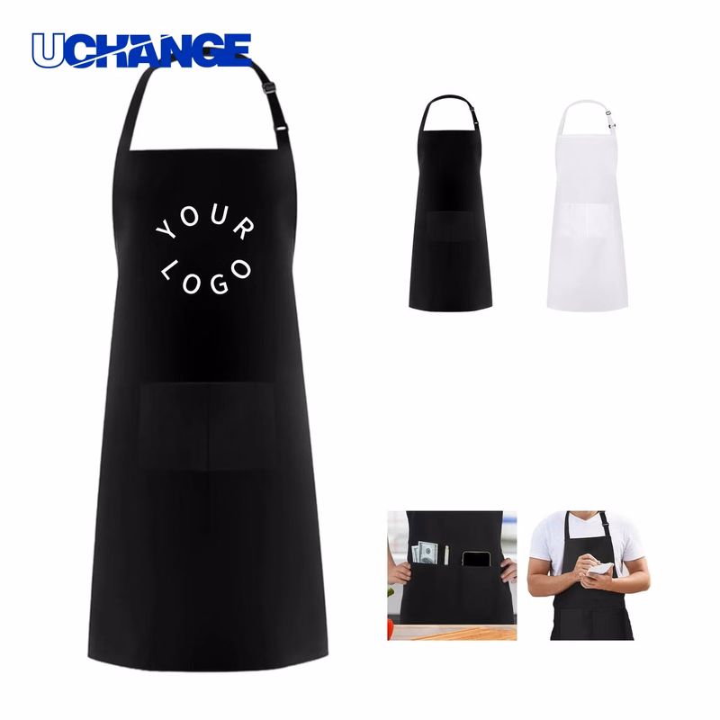 Terylene Apron with Adjustable Neck Strap for Kitchen Use