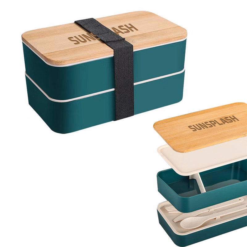 Bento Box with Bamboo Lid & Utensils