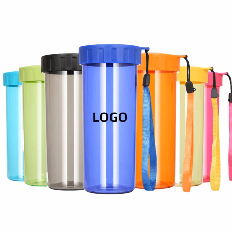 16oz Transparent Plastic Sports Water Bottle