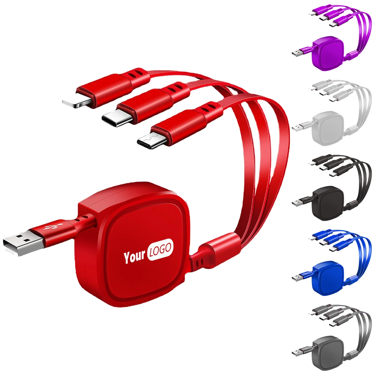 Abs Versatile Multi-Connector Charging Cable ?C Compact Design For Every Device 1