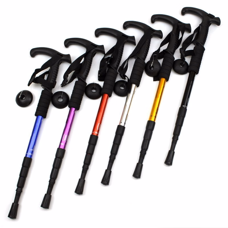 Aluminium Alloy Portable Trekking Poles Climbing Stick