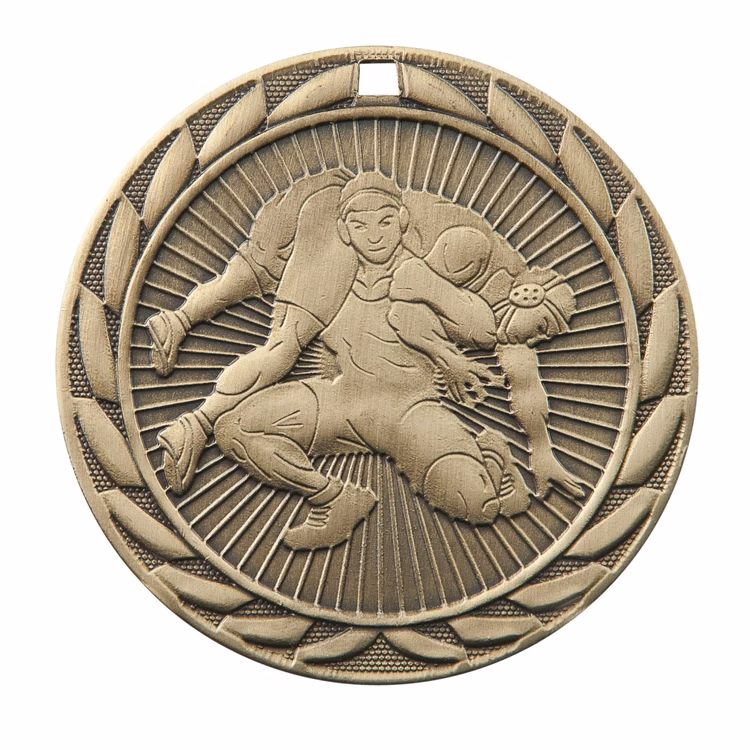 Wrestling Fe Iron Medal 2"