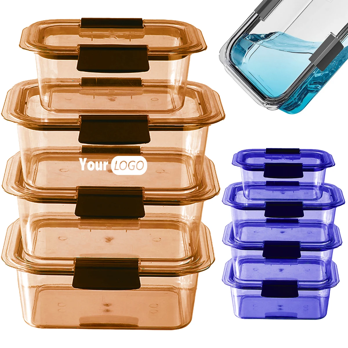 Plastic Leak-Proof Food Containers With Secure Locking Lid 1