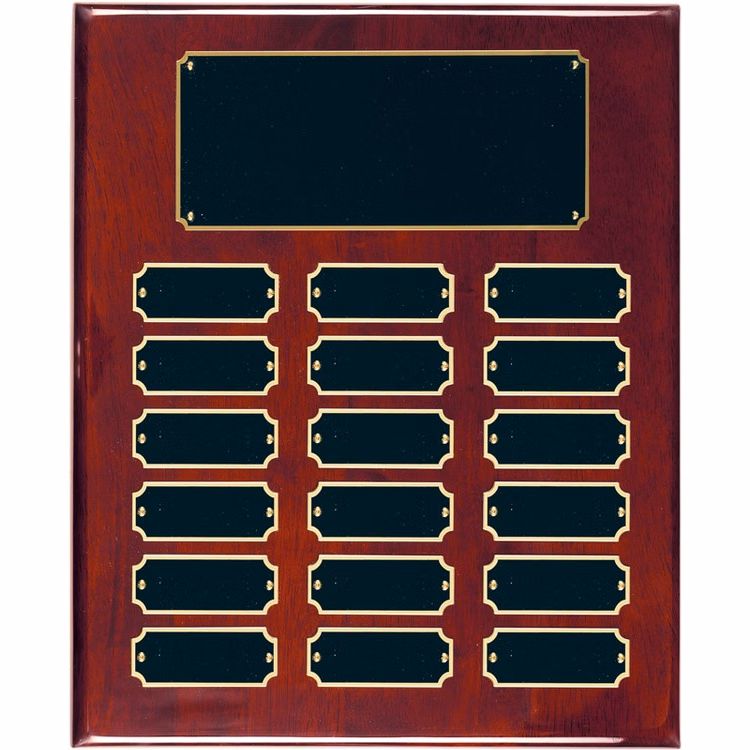 18 Plate Rosewood Piano Finish Perpetual Plaques