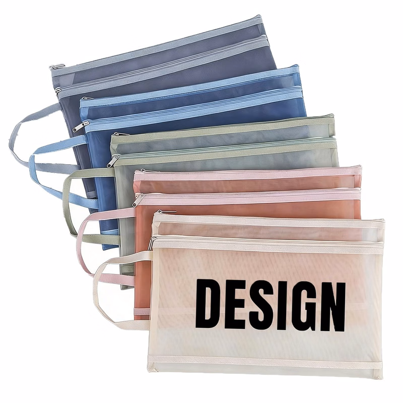 Custom A4 Double-Layer Visible Portable Document Bag