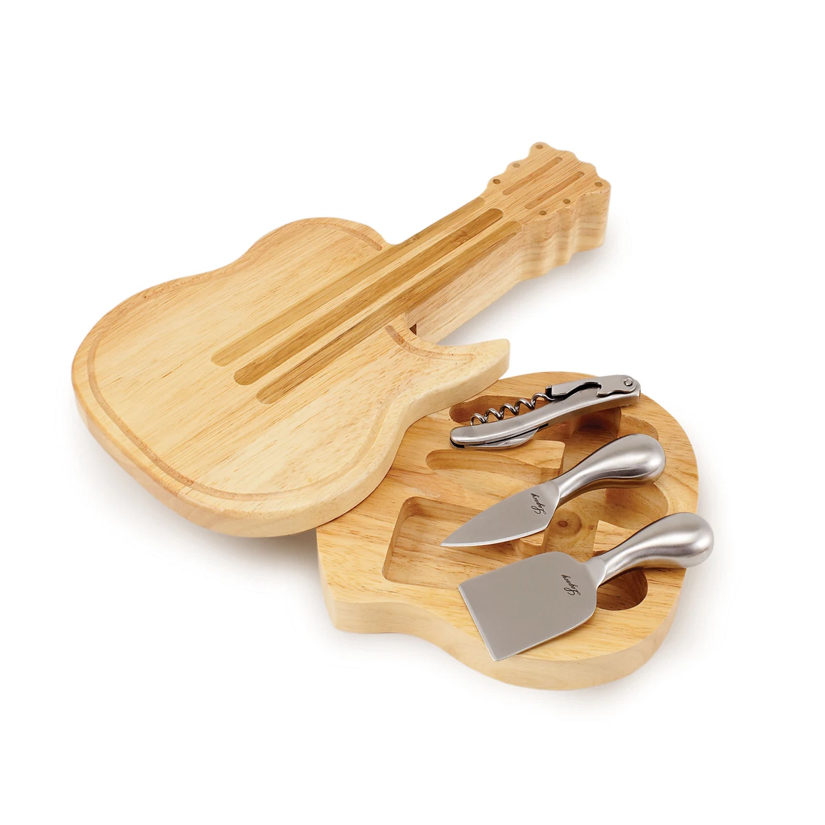 Guitar Cheese Cutting Board & Tools Set 1