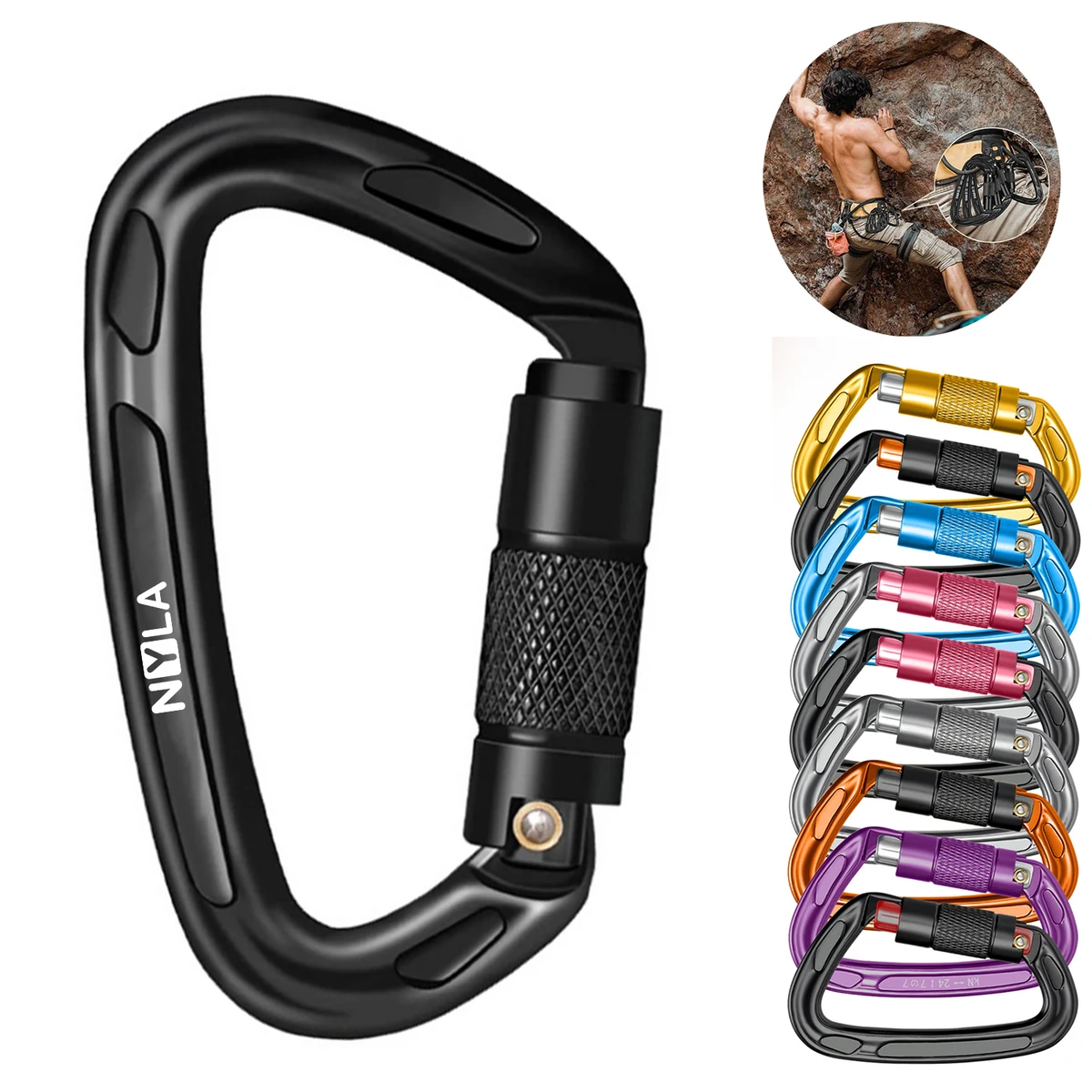 Locking Climbing Carabiner Clips 1