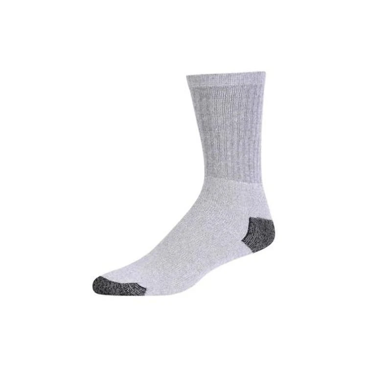 Cotton Crew Sport Socks - Gray 10-13 1