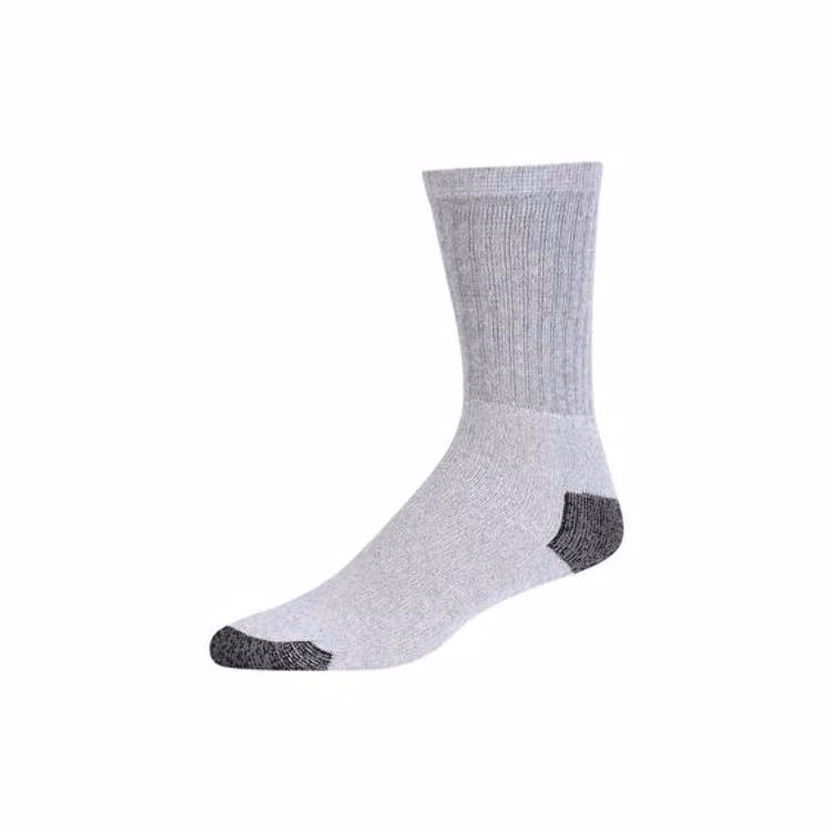Cotton Crew Sport Socks - Gray 10-13