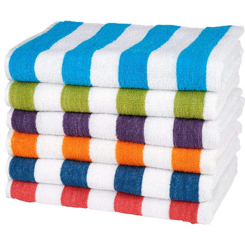 Cabana Stripe Beach Towels - 32" x 65" 6 Colors
