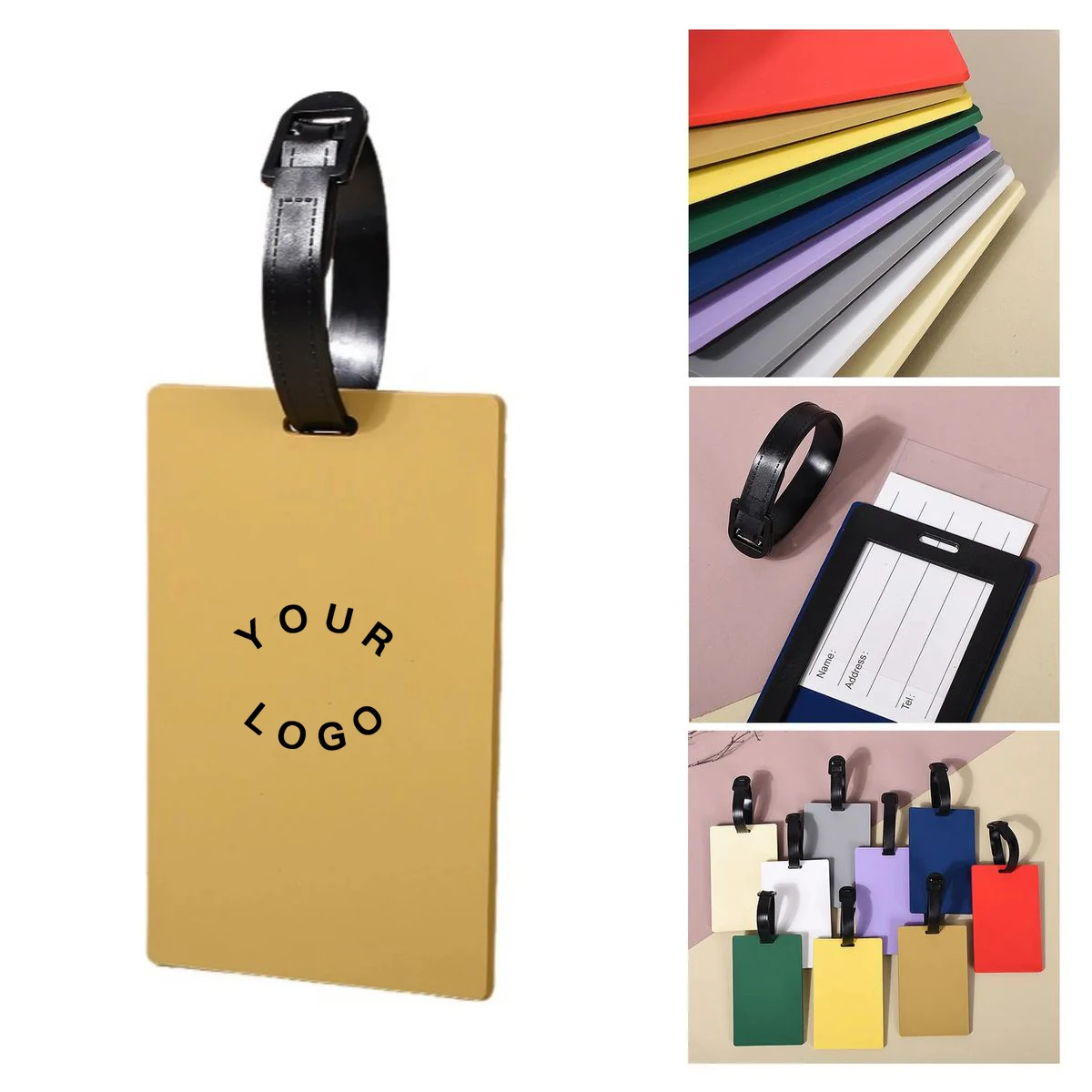 Silicone Luggage Tag with Privacy Cover 1