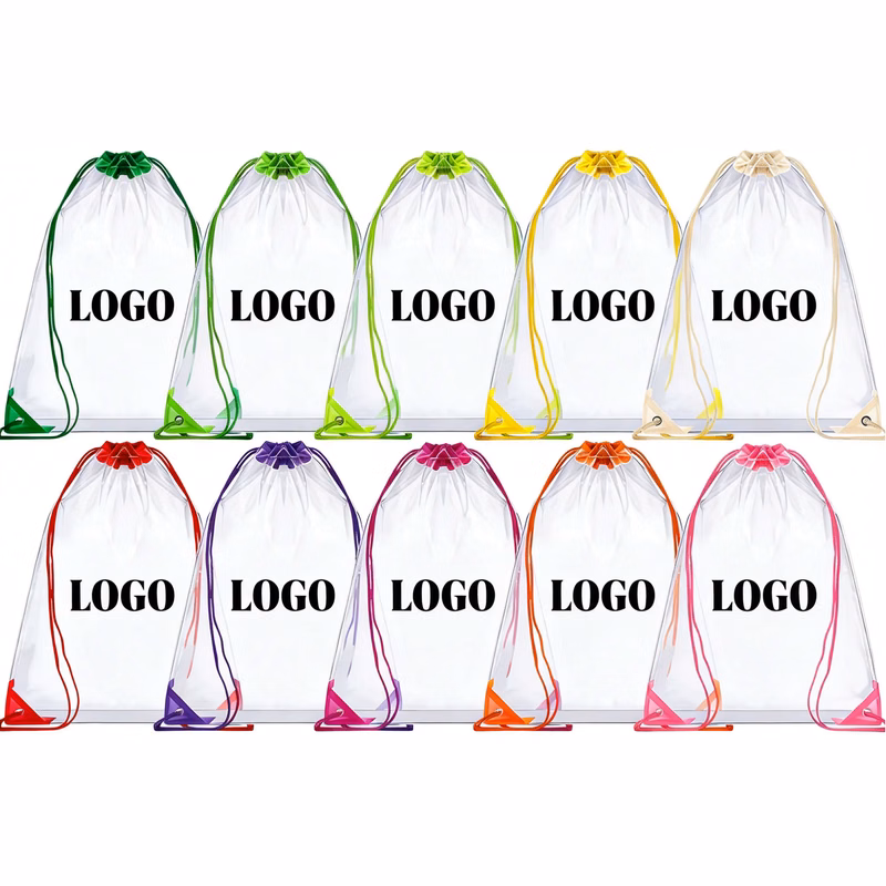 PVC Clear Stadium Drawstring Backpack