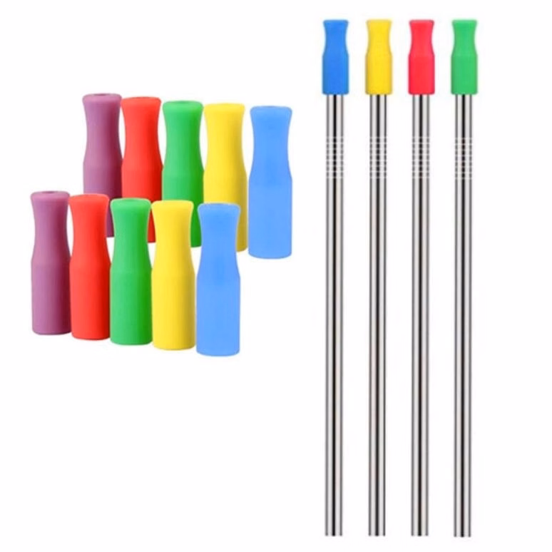 8.5" Stainless Straw With Silicone Tip