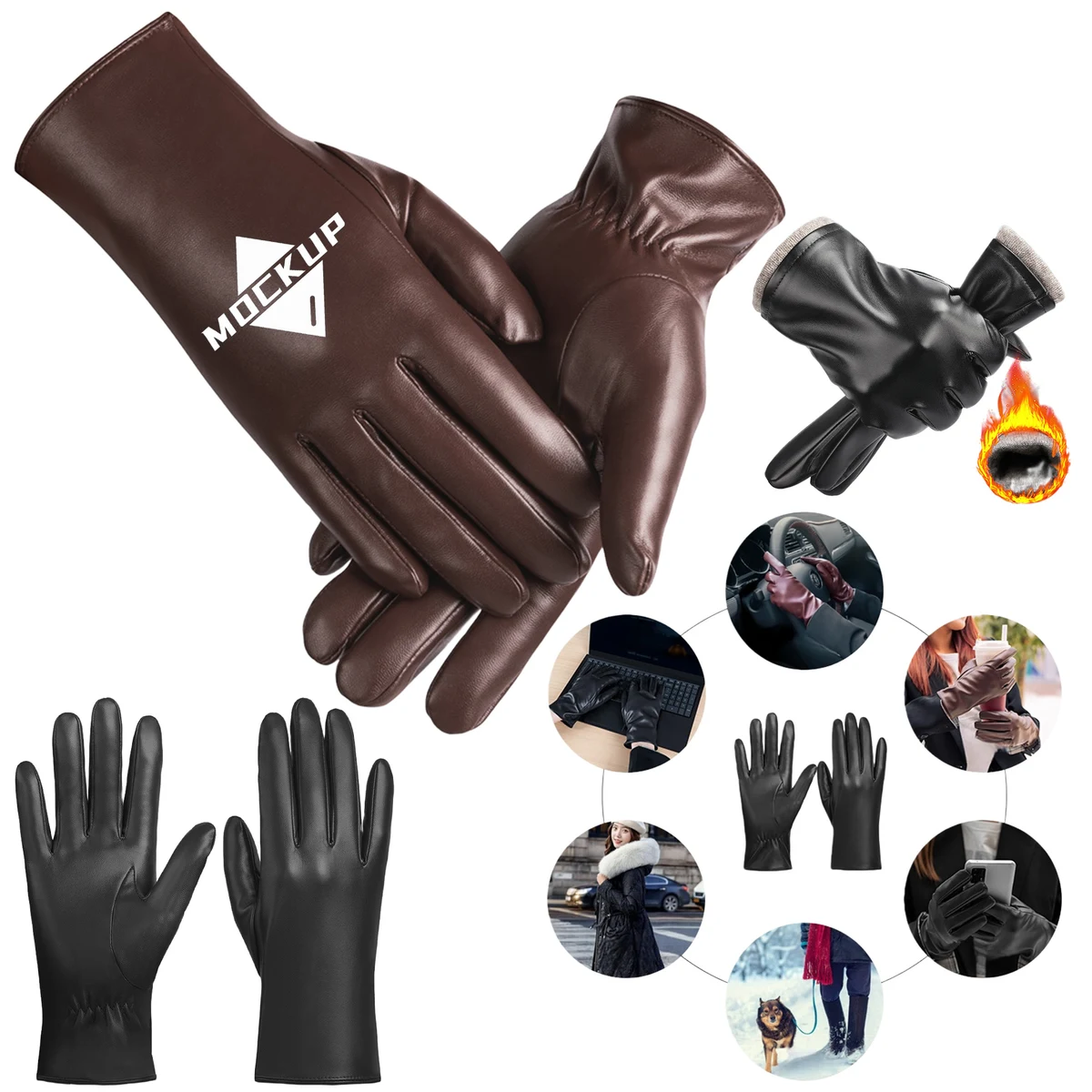 Waterproof PU Leather Gloves 1