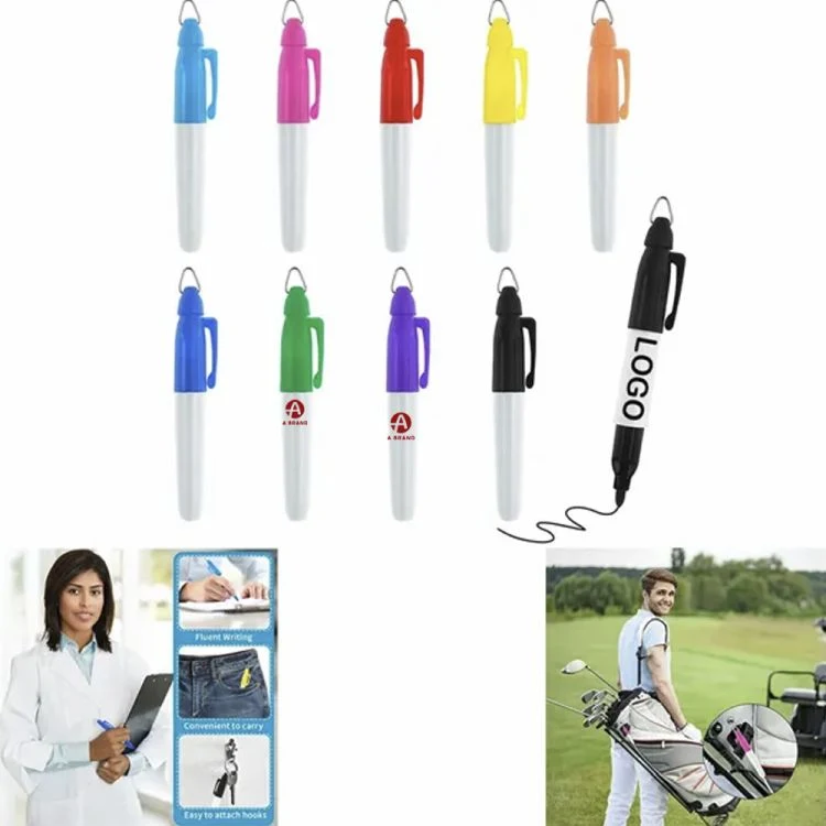 Permanent Markers with Golf Keychain Clip 1