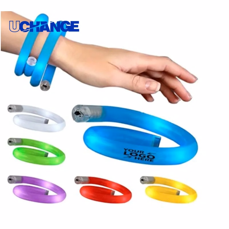 Flashing LED Coil Bracelet for Events & Night Activities