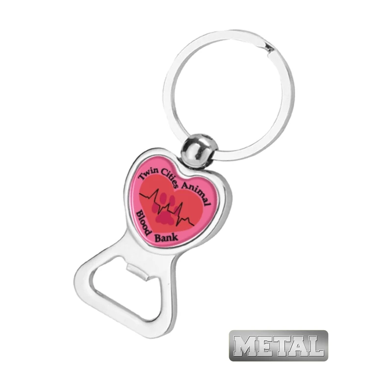 Heart Bottle Opener Keychain-Full Color 1