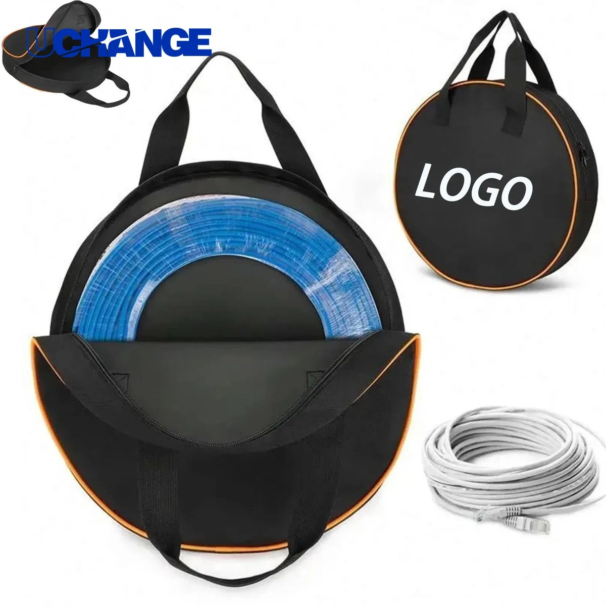 Round Oxford Cable Organizer Structured Case for Desk Storage 1